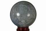 Polished Dumortierite Sphere - Madagascar #126521-1